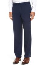 Men's David Donahue Ryan Fit Wool Trousers, Size 34r - Blue