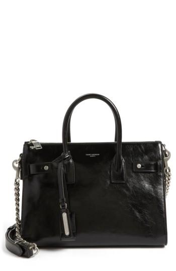 Saint Laurent Small Sac De Jour Glace Moroder Leather Duffel -