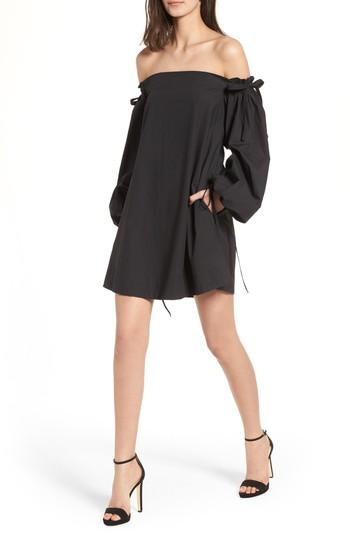 Women's Kendall + Kylie Off The Shoulder Shift Dress - Black