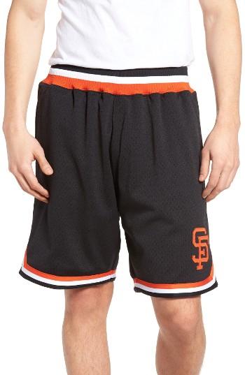Men's Mitchell & Ness Playoff Win San Francisco Giants Mesh Warm-up Shorts