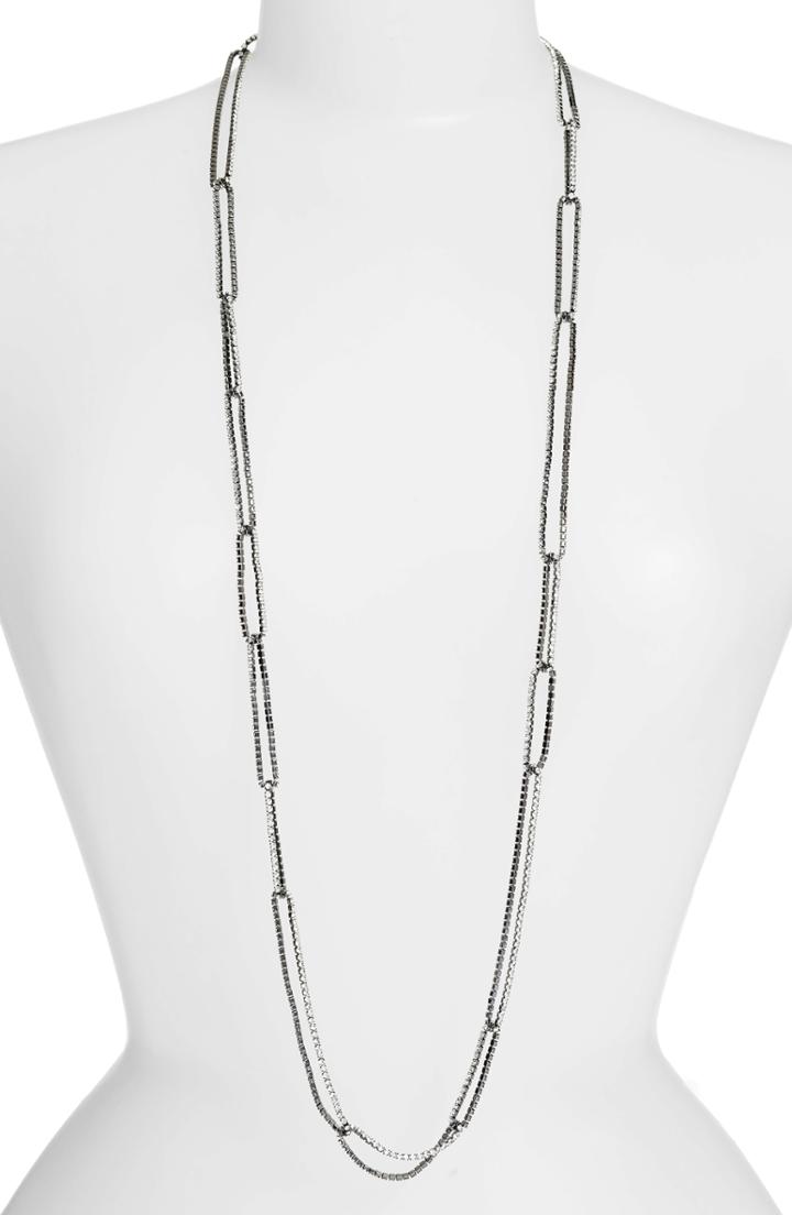 Women's Lisa Freede Long Crystal Chain Link Necklace