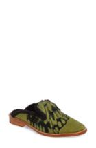 Women's Free People Butterfly Faux Fur Lined Mule -6.5us / 36eu - Green