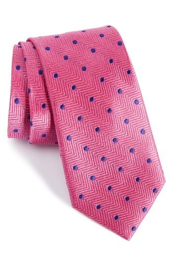 Men's Nordstrom Men's Shop Confetti Dot Silk Tie, Size - Pink