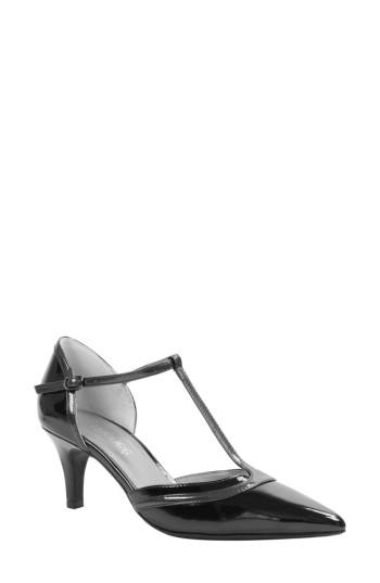 Women's J. Renee Emiliana T-strap Pump .5 B - Black