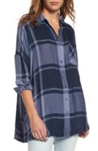 Women's Free People Oversized Plaid Tunic - Blue