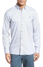 Men's Ted Baker London Slim Fit Textured Sport Shirt (m) - Grey