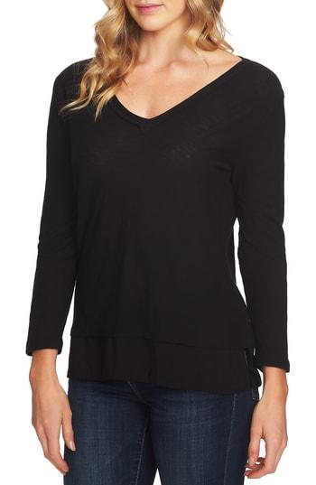 Women's Vince Camuto Layered Look Top - Black