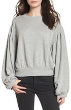 Women's Bp. Puff Sleeve Sweatshirt, Size - Grey