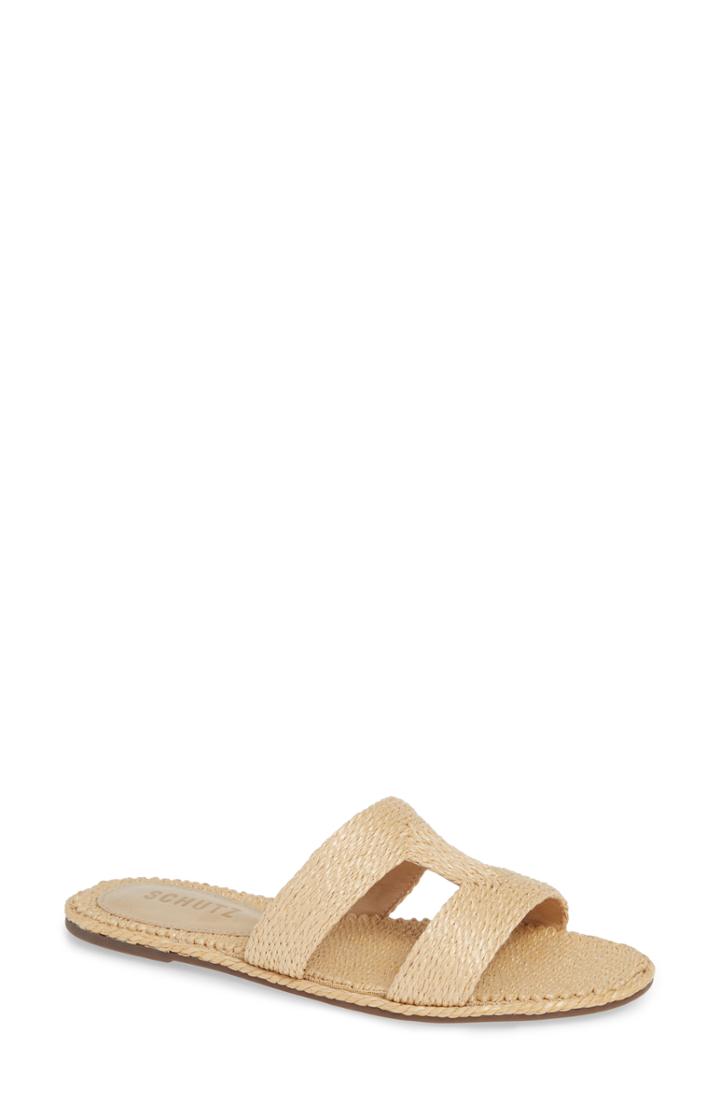 Women's Schutz Tammya Slide Sandal M - Beige