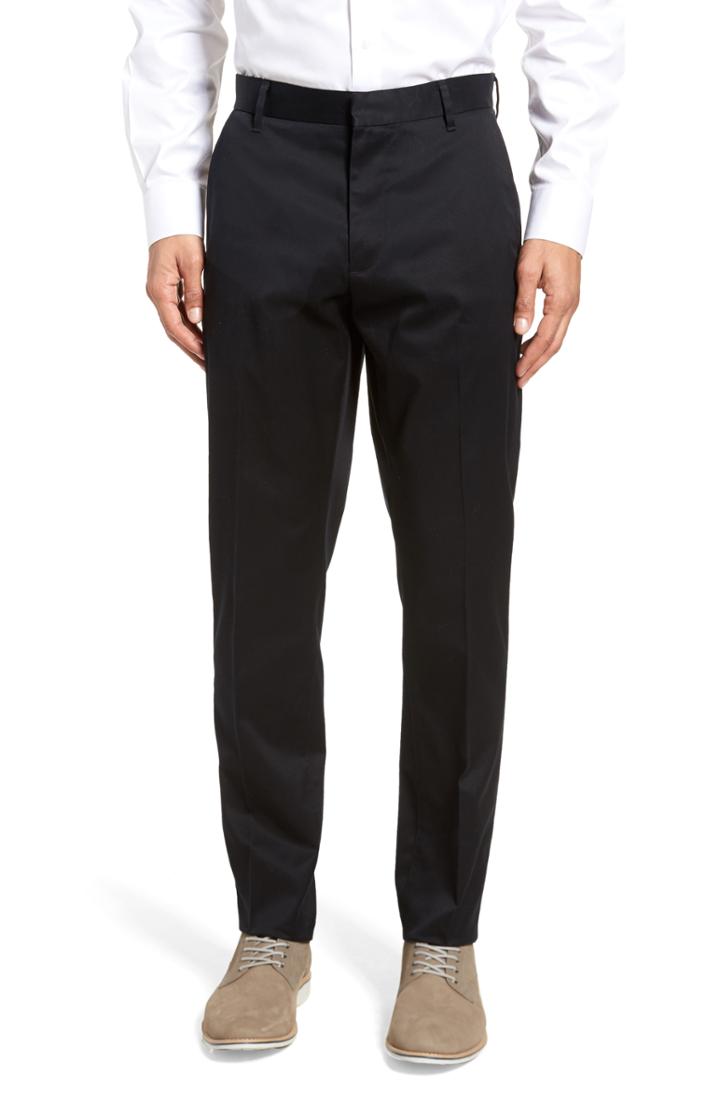 Men's Nordstrom Men's Shop Athletic Fit Non-iron Chinos X 32 - Black