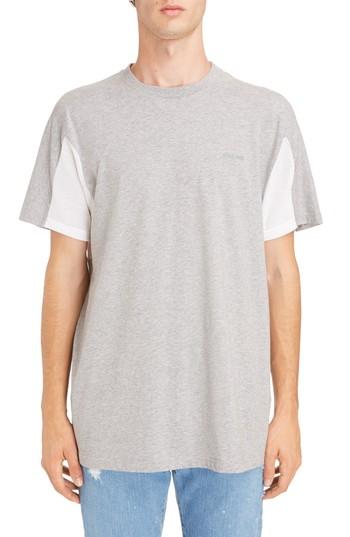 Men's Givenchy Mesh Jersey Crewneck T-shirt - Grey