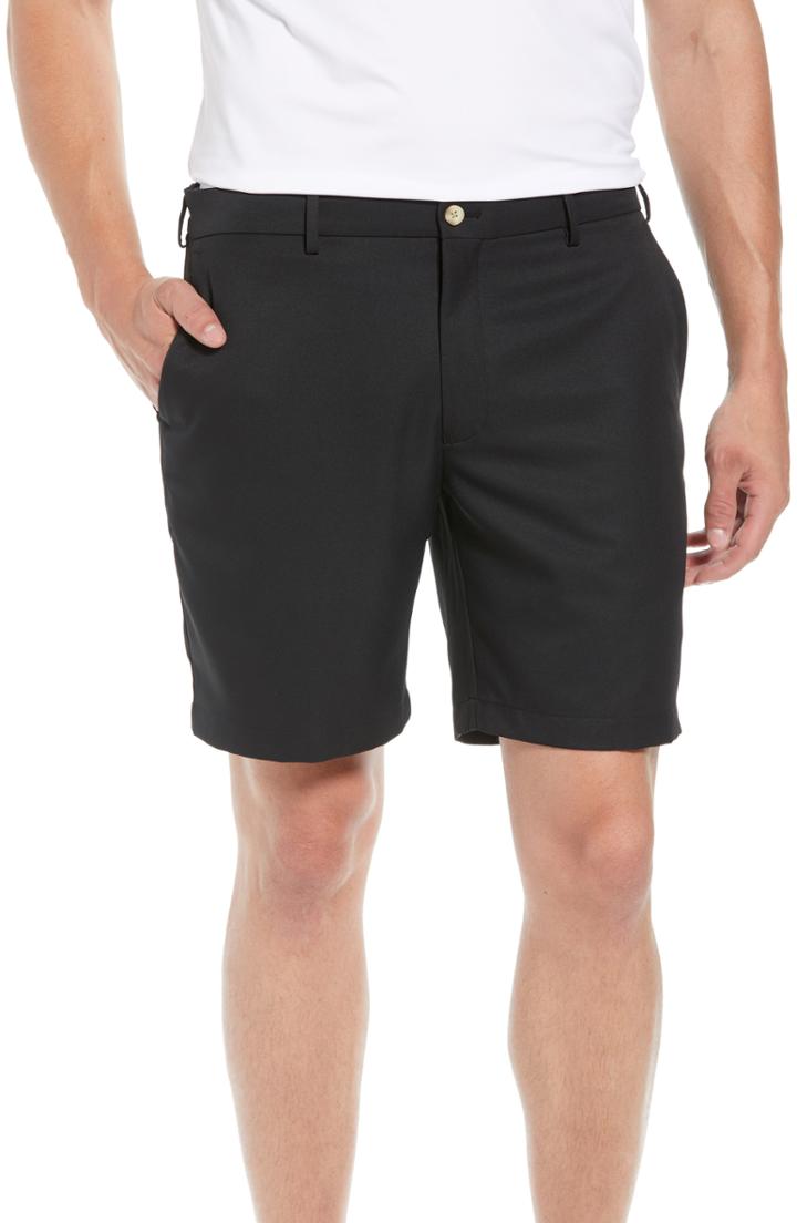 Men's Peter Millar Salem High Drape Performance Shorts - Black