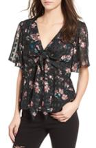 Women's Devlin Luisa Tie Front Blouse - Black