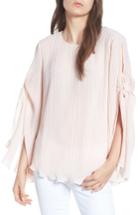Women's Chelsea28 Pleated Tie Sleeve Top, Size - Pink