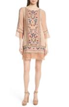 Women's Alice + Olivia Gabriel Embroidered Tunic Dress - Beige