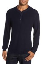 Men's Nordstrom Men's Shop Cotton & Cashmere Henley Sweater - Blue