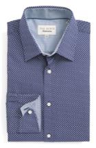 Men's Ted Baker London Agra Trim Fit Geometric Dress Shirt .5 - 32/33 - Blue