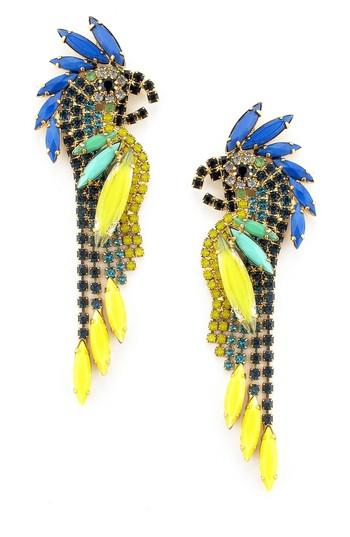 Women's Elizabeth Cole Crystal Parrot Earrings