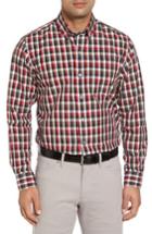 Men's Cutter & Buck Sawyer Non-iron Check Sport Shirt - Red