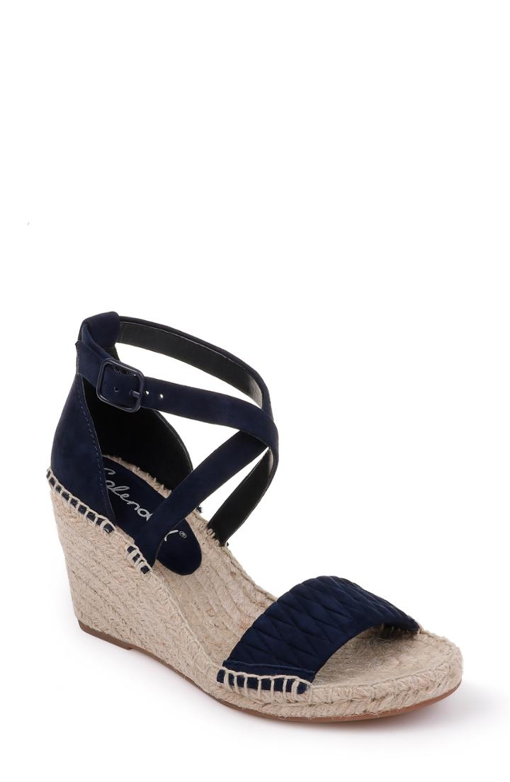 Women's Splendid Sheri Wedge Espadrille Sandal M - Blue