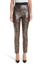 Women's Dolce & Gabbana Metallic Jacquard Leggings Us / 48 It - Pink