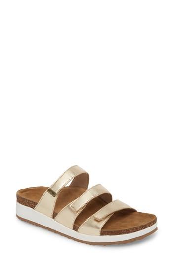 Women's Aetrex Isabelle Slide Sandal Eu - Metallic