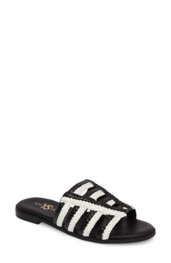 Women's Yosi Samra Molly Braided Slide Sandal M - Metallic