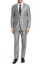 Men's Hickey Freeman Classic Fit Plaid Wool & Cashmere Suit