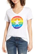 Women's Converse Pride Rainbow Chuck Patch Tee - White