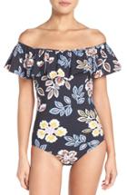 Women's Tory Burch Bay Ruffle One-piece Swimsuit