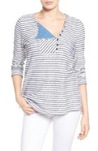 Women's Caslon Stripe Sweatshirt - White