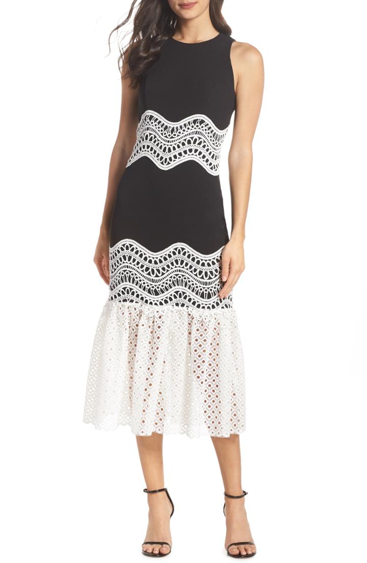 Women's Harlyn Lace Mix Tea Length Dress