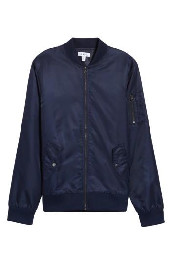 Men's The Rail Nylon Bomber Jacket - Blue