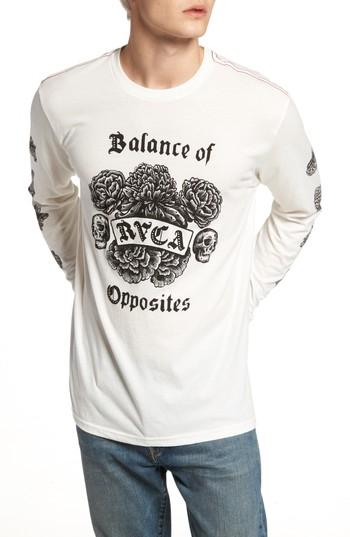 Men's Rvca Rose Long Sleeve Graphic T-shirt - White