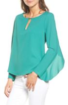 Women's Cooper & Ella Selma Ruffle Blouse, Size - Green