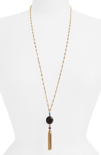 Women's Gas Bijoux Serti Long Tassel Necklace