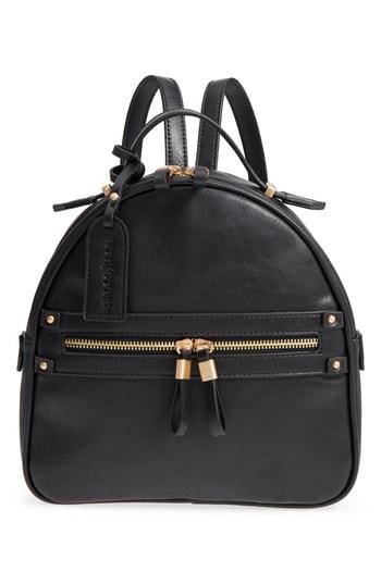 Sole Society Zypa Faux Leather Backpack - Black