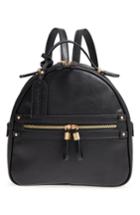 Sole Society Zypa Faux Leather Backpack - Black