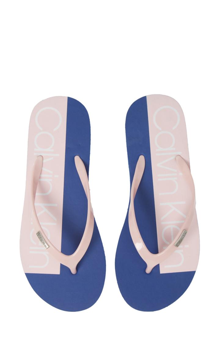Women's Calvin Klein Sonic Logo Flip Flop M - Pink