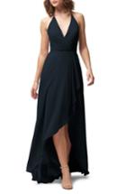 Women's Jenny Yoo Farrah Ruffle Skirt Chiffon Gown - Blue