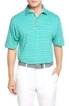 Men's Bobby Jones Liquid Cotton Bird's Eye Stripe Polo - Green