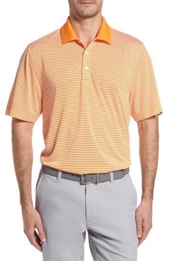 Men's Cutter & Buck 'trevor' Stripe Drytec Polo - Orange