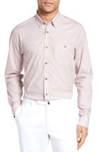 Men's Ted Baker London Longmee Regular Fit Geo Print Sport Shirt (s) - Red