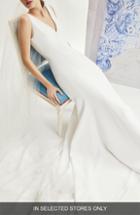 Women's Carolina Herrera Ivy Crepe Wedding Dress, Size In Store Only - White