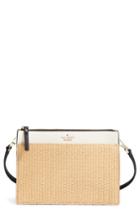 Kate Spade New York Cameron Street - Clarise Raffia & Leather Shoulder Bag - Beige