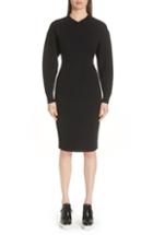 Women's Stella Mccartney Balloon Sleeve Milano Stitch Dress Us / 38 It - Black