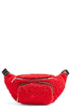 Topshop Baxter Borg Belt Bag - Red