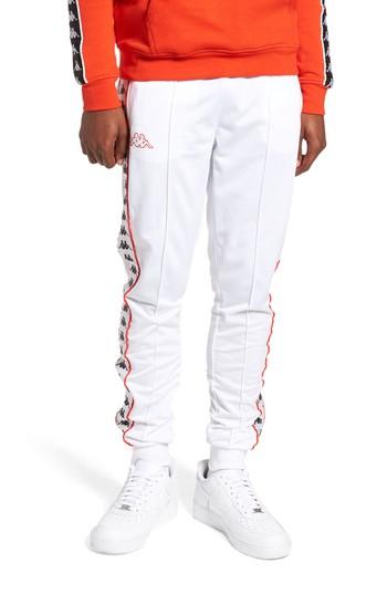 Men's Kappa Active Banded Track Pants - White