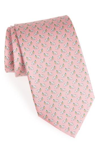 Men's Salvatore Ferragamo Euforia Print Silk Tie, Size - Pink