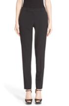 Women's Michael Kors 'samantha' Stretch Wool Straight Leg Pants - Black